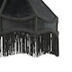image 8 of Traditional Victorian Empire Lamp Shade in Jet Black Velvet with Long Tassels | Black