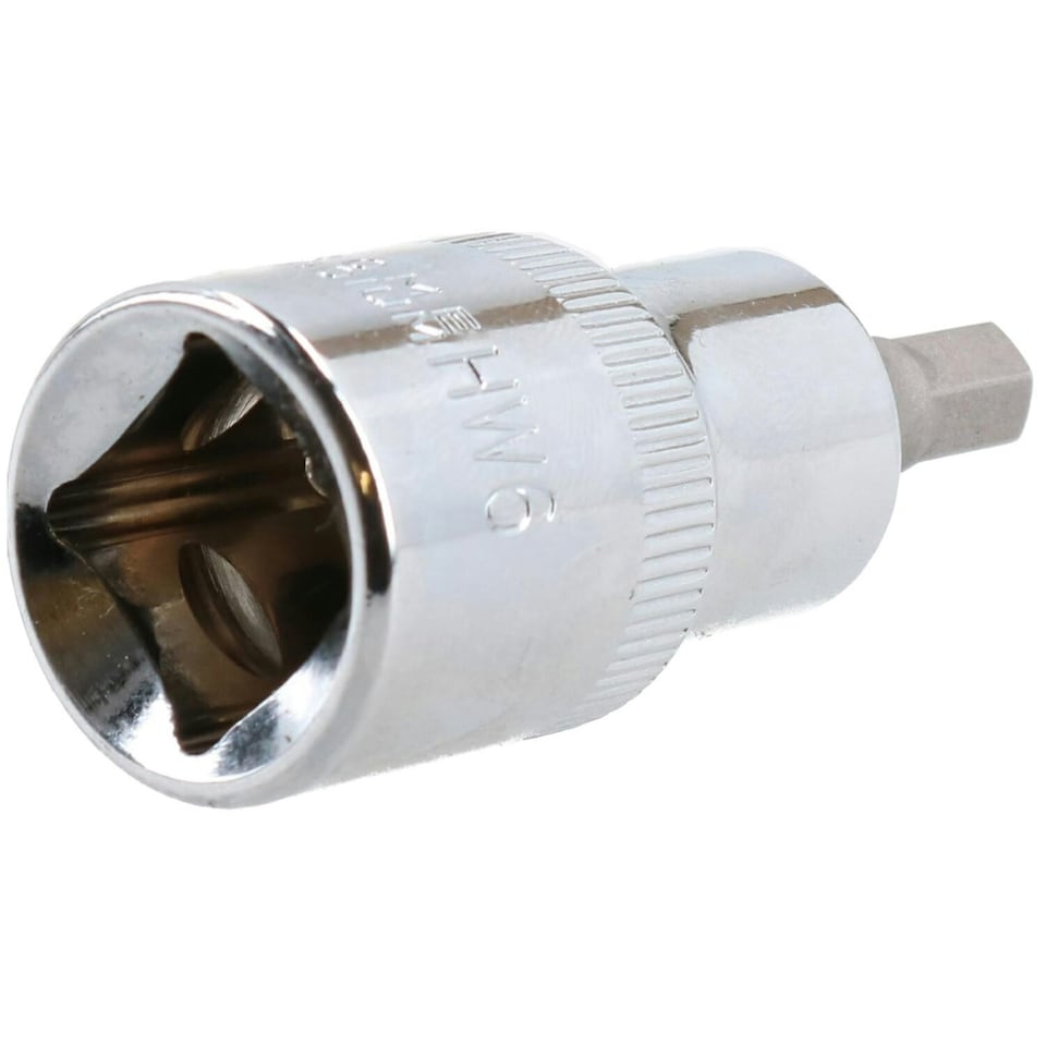 image 1 of 6mm Hex Bit Metric Allen Socket Male 1/2" Drive 55mm Length Strengthened Tip
