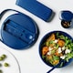 image 4 of Hip Clutch Bag Portable Lunchbox & Cutlery Set - Navy