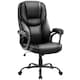 image 7 of Yaheetech Faux Leather Executive Office Chair with Ergonomic High Back | White
