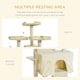 image 5 of PawHut Cat Tree, Kitten Scratch Post Climbing Tower 181 cm for Indoor, Beige