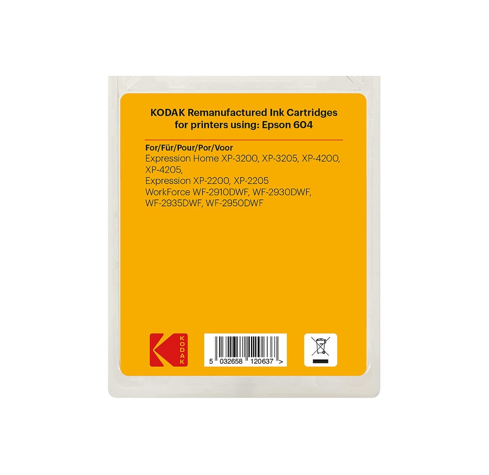 image 1 of Kodak Remanufactured Epson 604 Black, Cyan, Magenta, Yellow Multipack Ink Cartridges | Multi | 1
