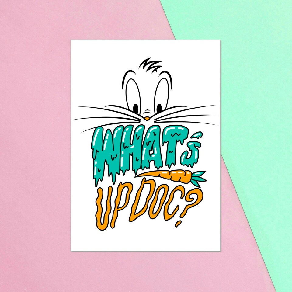 Official Looney Tunes What's Up Doc? Greetings Card