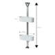 image 2 of Showerdrape Elements White 2 Tier Basket Hanging Shower Caddy | White | 1
