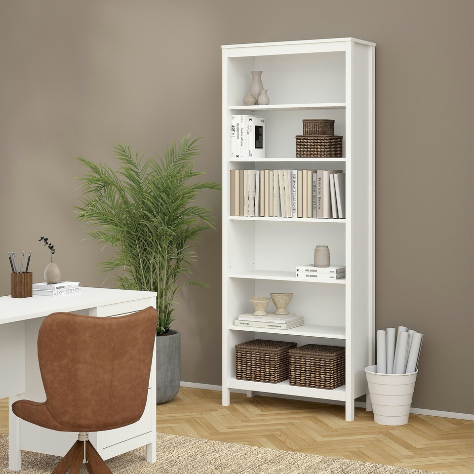 image 1 of Madrid Bookcase in White