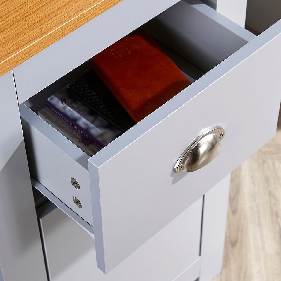 image 1 of Computer Desk Study Table Home Office Workstation Furniture | Grey