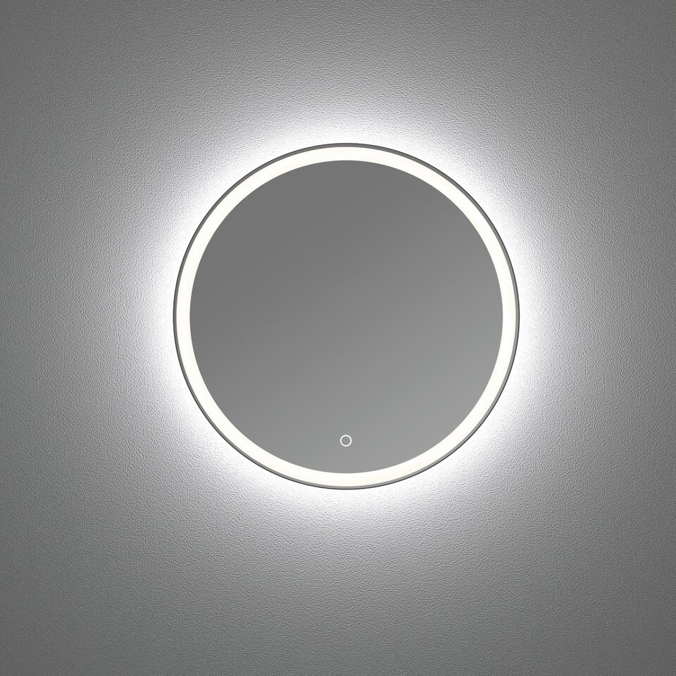 image 1 of Luca - Round LED Bathroom Mirror Touch Control, 50cm, Demister, CCT
