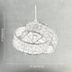 image 7 of Designer Chrome Plated Triple Ring Pendant Shade with Square Beads | Chrome | Chrome | 1