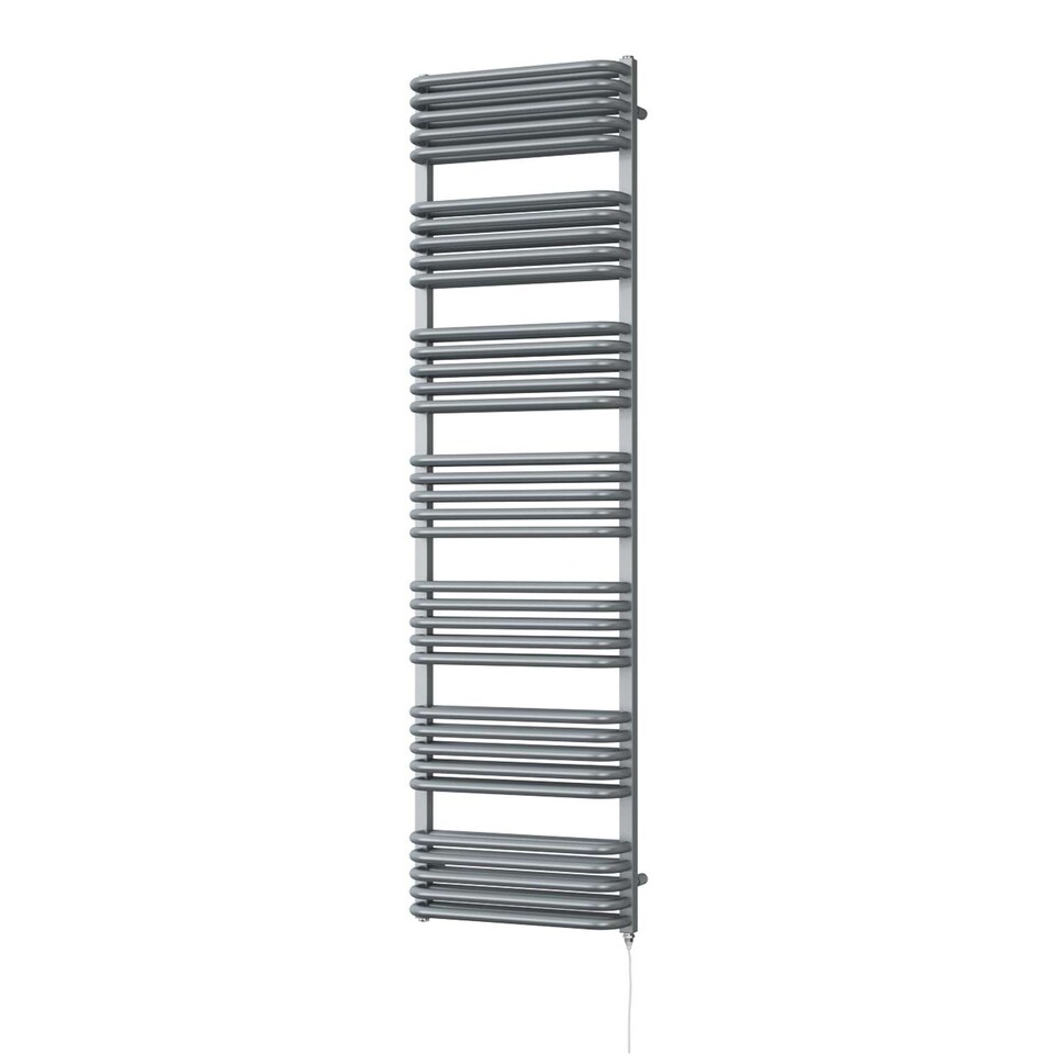 image 1 of Crossmoor - Silver Electric Towel Rail H1800mm x W500mm 1200w Standard
