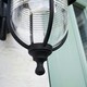 image 2 of ValueLights Eyam Swan Neck Black Outdoor Wall Lantern