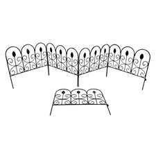 Leaf Design Metal Garden Lawn Edging (45cm x 41cm) - 5 Panels