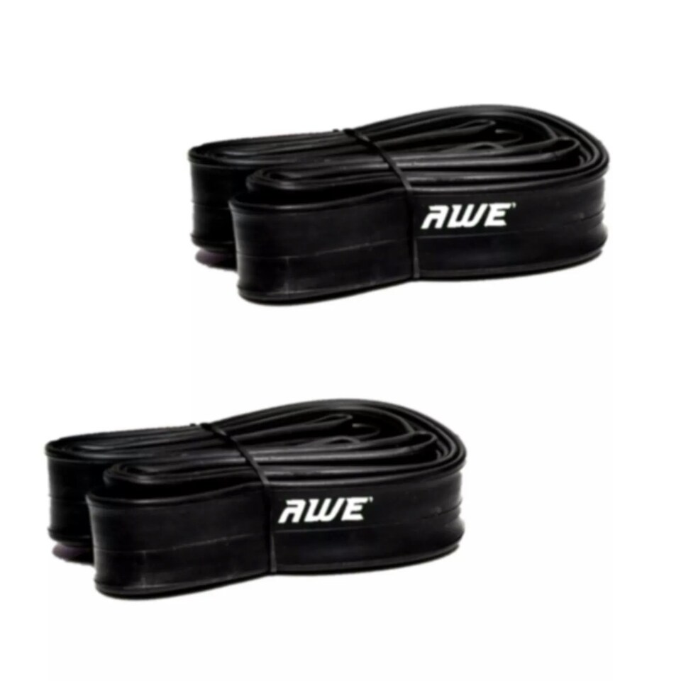 image 1 of AWE Set x 2 Butyl Rubber 27" MTB/E-Bike Inner Tube 27 x 1 ¼ 700x28/37C Schrader Valve