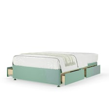 Super Ortho Orthopaedic Duckegg Plush Velvet 4 Drawer Divan Set Double