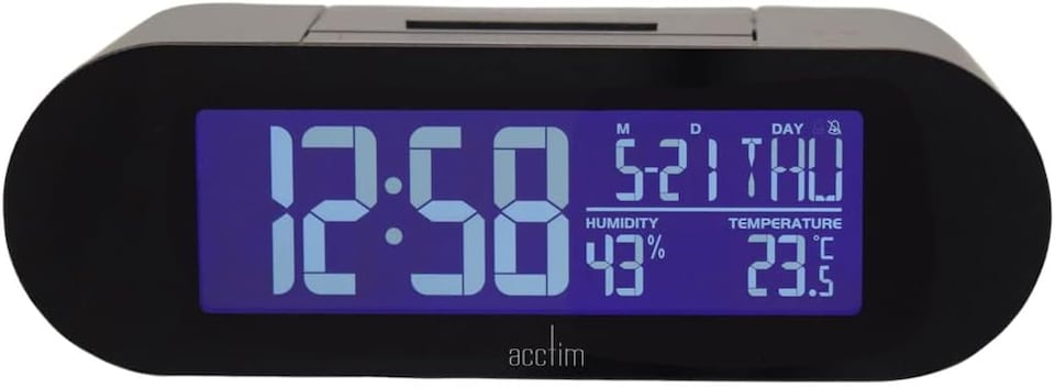 image 1 of Acctim Kian Digital Alarm Clock Crescendo Alarm Date, Temperature & Humidity Display Pop Up Alarm | Green | Dovetail