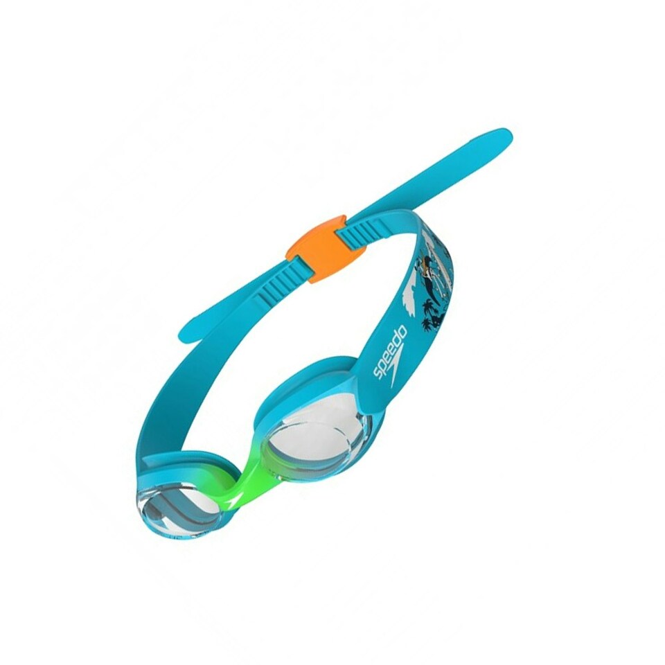 image 1 of Speedo Childrens/Kids Illusion 2024 Swimming Goggles - Blue/Green - One Size