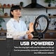 image 5 of Nedis Ring Light, 10" LED Ring Lamp with 120 LEDs on Aluminium Table Stand, USB Powered, with Flexible Phone Holder, 10 Light Modes