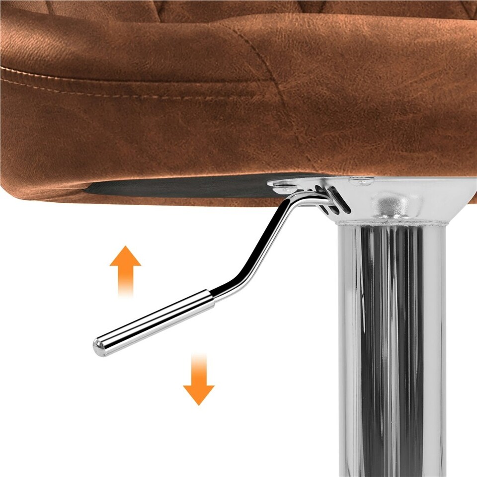 image 1 of Yaheetech  Set of 2 Faux Leather Swivel Bar Stools