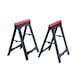 image 8 of Oypla 2x Heavy Duty Folding Plastic Saw Horse Trestle Stands 150kg Black