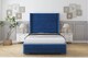 image 1 of Sloomy Sterling Navy Plush Bed Frame With Mattress With 50"  Upholstered Wingback Headboard 4'6 Double