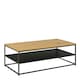 image 1 of Gila Coffee Table with Open Shelf in Oak & Black