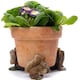 image 1 of Beatrix Potter Squirrel Nutkin and Old Brown Plant Pot Feet - Set of 3 Brown