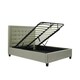 image 1 of Brandon Oatmeal Fabric Ottoman Bed And Majestic 1000 Pocket Sprung Mattress King Size N/A