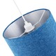 image 5 of Contemporary and Sleek 12 Inch Midnight Blue Linen Drum Lamp Shade 60w Maximum | Blue
