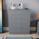 image 4 of Vida Designs Riano 5 Drawer Chest of Drawers Bedroom Storage, Grey