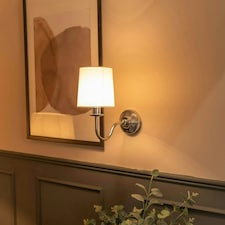 ValueLights Memphis Traditional Silver Chrome Wall Light Fitting