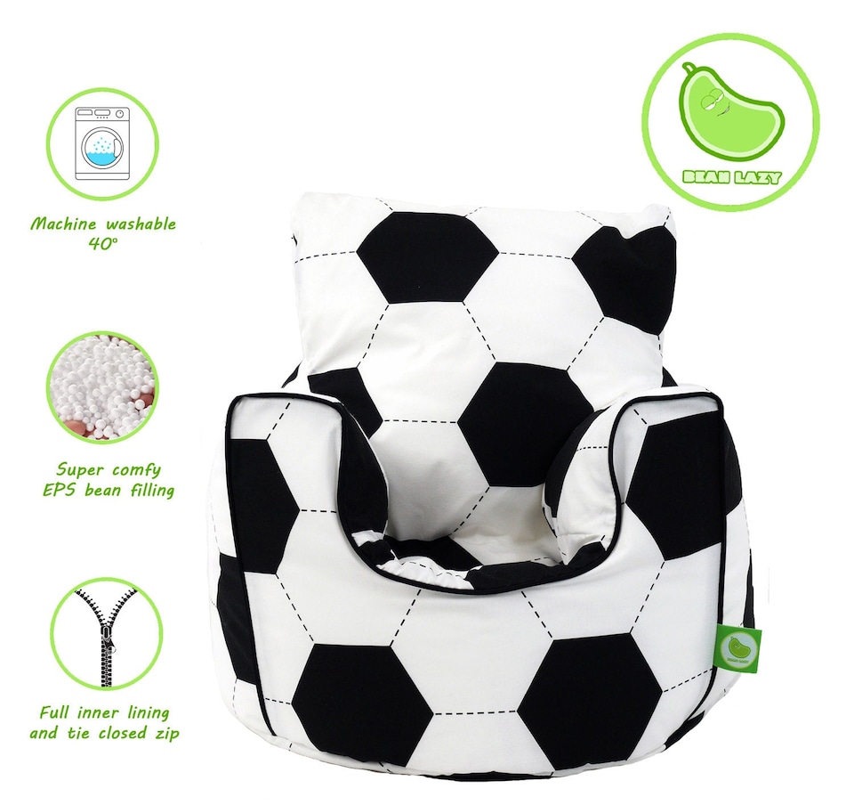 image 1 of Bean Lazy Football Bean Bag Armchair Toddler Size