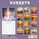image 2 of Sunsets 2026 Calendar | Square Wall Calendar | Travel & Nature Gift | Plastic Free Packaging | by Avonside Publishing
