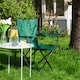 image 5 of Harbour Housewares Folding Canvas Camping Chair - Matt Black/Green