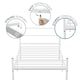 image 6 of Single Metal Bed Extra Strong Frame Adult Childs Bedroom White Easy Assembly