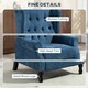 image 5 of HOMCOM Manual Reclining Armchair Recliner with Footrest Royal Blue Blue