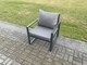 image 5 of Fimous Aluminium 8 Pieces Garden Furniture Set with Cushions 9 Seater Outdoor Patio Lounge Sofa Set with Armchair 2 Big Footstools 2 Side Tables Dark Grey