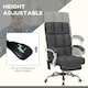 image 4 of Vinsetto Massage Office Chair w/ Heat, Ergonomic Desk Chair w/ Footrest, Grey