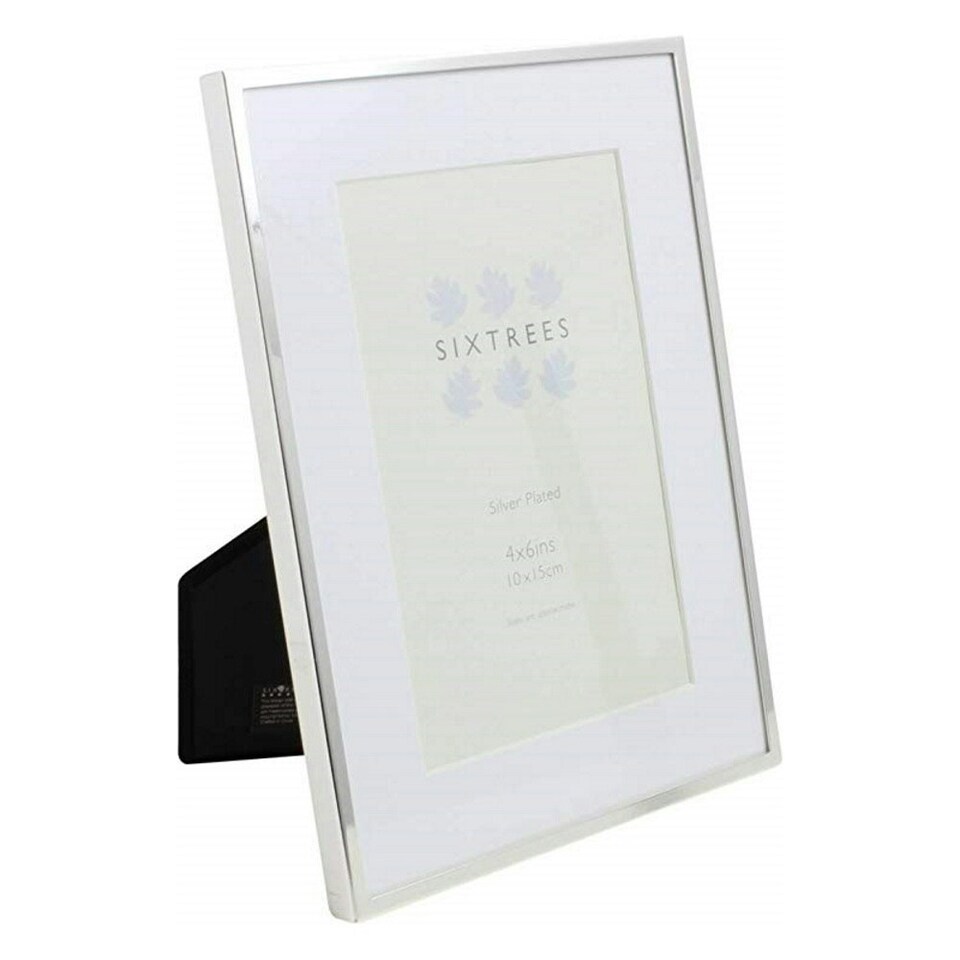 image 1 of Sixtrees Silver Plated Park Lane 4 X 6" Photo Picture Frame N/A | One Size