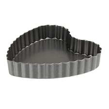 Individual Tart Tin: 10cm Luxe Mini Heart Pan, Non Stick