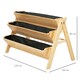 image 7 of Outsunny 3 Tier Wooden Garden Raised Bed Plant Bed with Clapboard and Hooks