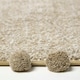 image 3 of Homescapes Tufted Natural Cotton Bath Mat with Pom Pom Edges - 50 x 80 cm | Cream