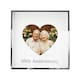 image 3 of 60th Anniversary 4x4 Nickel Heart Frame with Silver Foil | Silver | One Size