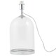 image 3 of First Choice Lighting Pair of Large Chrome and Glass Cloche Design Table Lamp Bases Clear | Chrome
