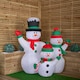 image 3 of 1.5m Light up Christmas Inflatable Snowman Family with 12 White LEDs