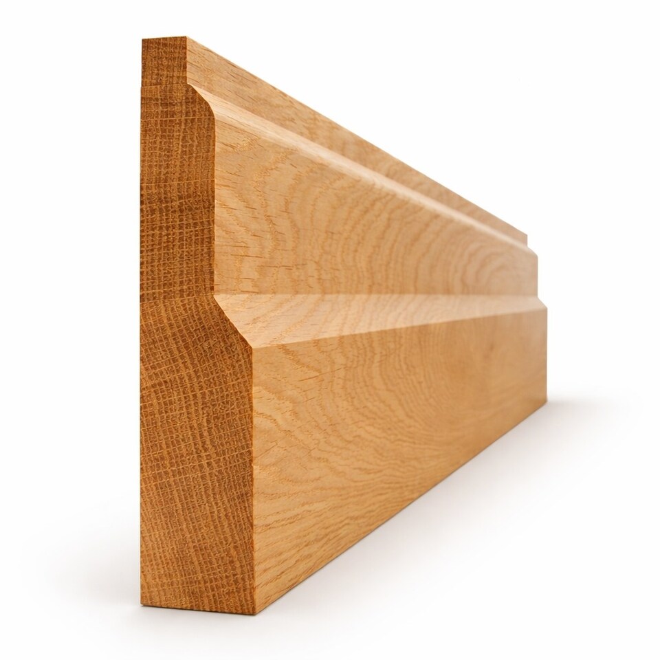 Lambs Tongue European Oak Skirting Board (Unoiled) - 70mm (H) x 19mm (T) x 2400mm (L) - (Pack Of 15)