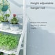 image 3 of Living and Home 3-Tier Foldable Wooden Ladder Shelf with Hanging Rod