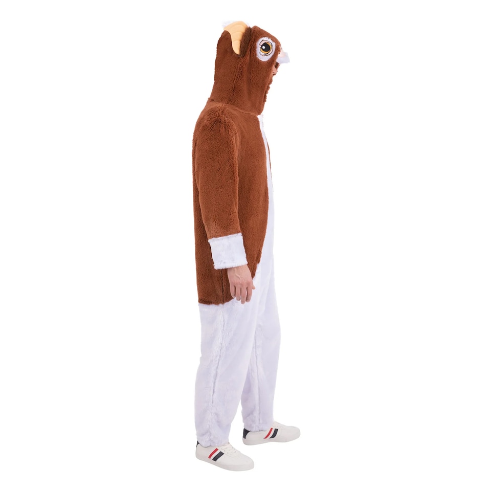image 1 of Gremlins Unisex Adult Deluxe Gizmo Costume | Brown | Brown/White | L | 1