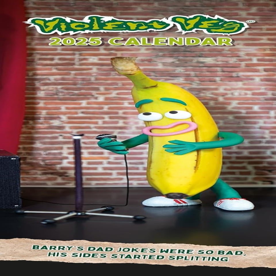 image 1 of Violent Veg 2025 Slim Wall Calendar