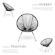 image 3 of Garden chairs in retro design set of 2 | Black | black | 1