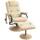 image 1 of HOMCOM Massage Recliner Chair Cushioned Ottoman 10 Point Vibration Cream