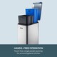 image 6 of Cooks Professional Slimline Dual Recycle Pedal Bin 50L - 2 Compartments & Soft Close Lid | Silver